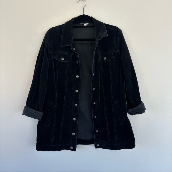 Tribal Jackets & Blazers - Tribal Black Corduroy Denim Jacket Size L